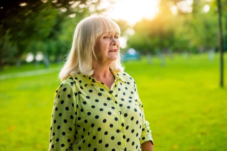 an old woman in the park
